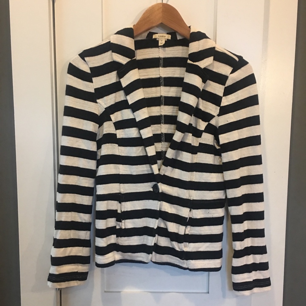 Caslon knit striped blazer